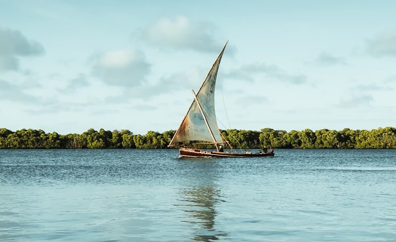 Dhow au Coucher du Soleil
